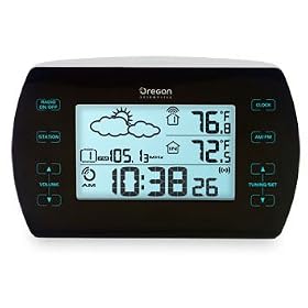 Oregon Scientific BARM699A Touch-Controlled Weather Forecaster and Atomic Clock (Silver) by Oregon Scientific