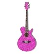 Daisy Rock WildWood Acoustic Short Scale Guitar, Atomic Pink