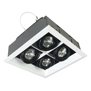 Eurofase TE114BTR-01 4-Light MR16 Recessed Mutiple Square Trim with 0084B4 Transformer,... by Eurofase