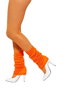 Smiffy's Unisex-Adult Leg Warmers, Orange, One Size