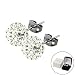 Disco Ball Stud 925 Sterling Silver Earrings with Swarovski Crystals White Crystal Clear 8MM