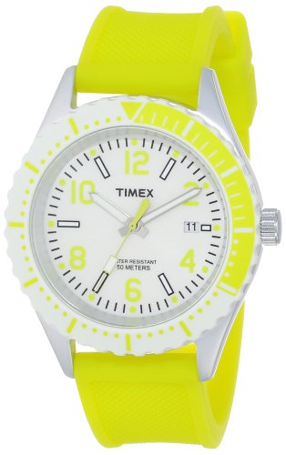 Timex Unisex T2P0089J Originals Modern Sport Lemon-Lime Silicone Strap Watch