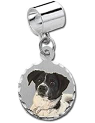 Sterling Silver Petite Round Pandora Style Picture Charm 3/4 inch x 3/4 inch Sterling Silver