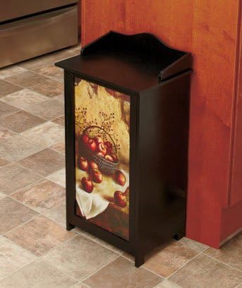 Wooden Trash Bin- Apple