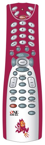 One For All 4 Device Universal Remote Control with Arizona State Logo and Colors