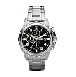 Fossil Mens FS4542 Stainless Steel Bracelet Black Analog Dial Chronograph Watch