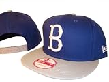 Brooklyn Dodgers New Era Adjustable Snap Back Baseball Cap Hat Blue Grey