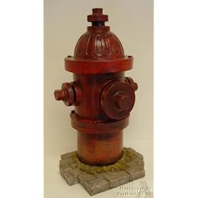 Fire Hydrant Indoor Outdoor Statue Fireman Decoration