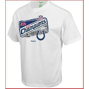 Indianapolis Colts 2009 2010 AFC Conference Champions Organic Locker Room w  Super Bowl 44 Logo...