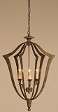 Currey and Company 9498 3 Light Protocol Chandelier, Bronze Verdigris Finish