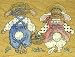 Easter Basket Bunnies Wood Mounted Rubber Stamp