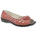Boulevard Womens/Ladies Punched Open Toe Flower Casual Shoes