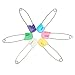 zhao-king baby safety pin Plastic Head Safety Locking Baby Cloth Diaper Nappy Pins (6 pcs)