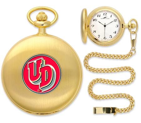 Dayton Flyers UD NCAA Gold Pocket Watch