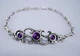 Sterling Silver Three Stone Bracelet, You Choose the Stones!