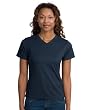 Ladies Crossover V-Neck Tee Shirt
