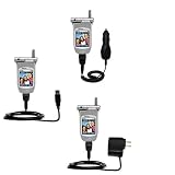 Deluxe Kit for the Samsung SPH-A600 includes a USB cable with Car and Wall Charger - Gomadic Brand w/ TipExchange Technology