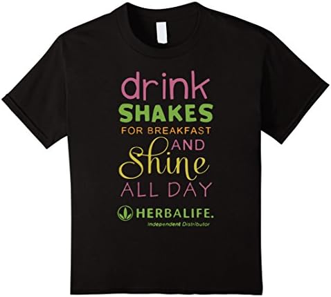 Kids Herbalife Shake And Shine T Shirt, Herbalife T Shirt 10 Black