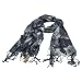 Butterfly Thin Summer Light Scarf Shawl Wrap Multi Gray