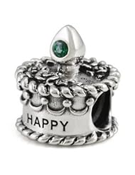 Genuine Ohm Beads (TM) Product. 925 Sterling Silver May Birthday Cake Bead Charm. 100% Satisfaction Guaranteed.