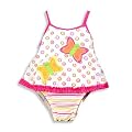 Sand N Sun - Newborn Girls One Piece Swimsuit, Pink, Multi (Size 6-9Months)