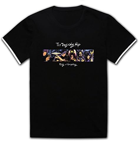 Shhdg The Tragically Hip Poster Man Crewneck Mercerized Cotton T-shirt Black XL