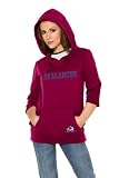 Colorado Avalanche Women's Laser Cut 3/4 Sleeve Pullover Hoodie - by Alyssa Milano