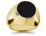 0.00 CTW Men's Diamond Ring in 14K Yellow Gold