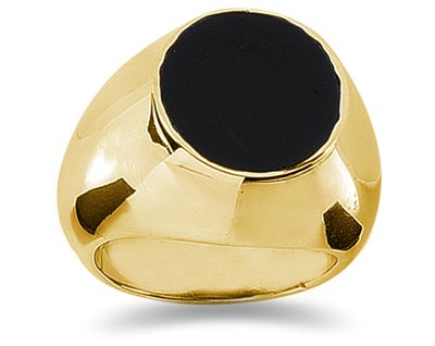 0.00 CTW Men's Diamond Ring in 14K Yellow Gold