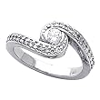 14K White Gold Diamond Ring - 0.40 Ct.