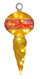 Barcana 35-1/2-Inch Illuminated Fiberglass, Gold with Red Finial Barcana 35-1/2-Inch Illuminated Fiberglass, Gold with Red Finial