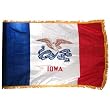 Iowa 3x5ft Nylon Flag with Indoor Pole Hem and Fringe