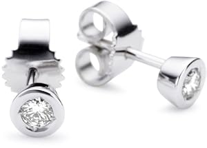 Bella Donna Damen-Ohrstecker 585 Weißgold Ohrstecker 902381