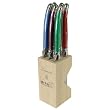 Laguiole Verdier Multicolor Steak Knives in Block