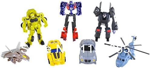 High quality 7pcs/lot Transformation Robot Cars Optimus Prime Bumblebee Action Figure classic toys For Children's Birthday Gift