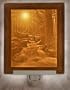 Mystical Falls - Flat Lithophane Porcelain Night Light
