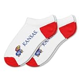 NCAA Kansas Jayhawks Women's No-Show Two Pack Socks