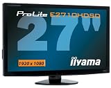 Iiyama PLE 2710 HDSD-B 1 68,5 cm (27 Zoll) Widescreen TFT DVI (Kontrastverh�ltnis 20000:1, Reaktionszeit 2ms)