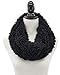 StylesILove Women Soft Fluffy Faux Fur Solid Color Infinity Tube Scarf - 4 Colors (Black)