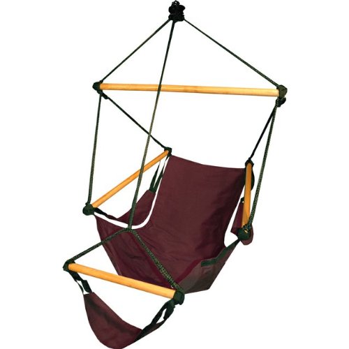 Wood Dowels Cradle Chair Burgandy