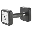 Reebok Square Chrome Dumbbell with Rubber Coating - 5 lbs.