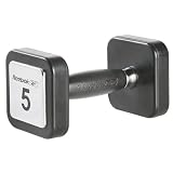 Reebok Square Chrome Dumbbell with Rubber Coating - 5 lbs.
