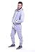 Newfacelook Mens Plain Colored Onesie Hoody All In One Zip Hoodie Jumpsuit