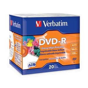 DVD-R 4.7GB 16X Wht Inkjet 20P by Dazzle Multimedia