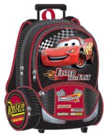 Disney Cars Large Rolling Backpack Faster than Fast