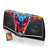 Tie Dyed Design Decorative Skin Decal Sticker Kit for KICKER zKick zK500 MP3 Docking Station + Remote Control Skin + Zune (30GB) Skin + Zune (80G/120G)