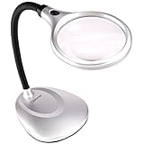 Carson DeskBrite200 LED Lighted 2x Magnifier and Desk Lamp for Hobby, Crafts, Inspection, Reading Books, Magazines, Newspapers, Model Building, Soldering, Jewelry Design, Needlepoint, Sewing and More (LM-20, LM-20MU)