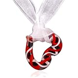 Clear Heart With Red Murano Glass