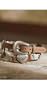 Women's Linked Hearts Tony Lama Leather Belt, AGED BARK, Size 34