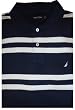 Men's Nautica Polo Shirt Short Sleeved Several Colors Available Navy/white Striped